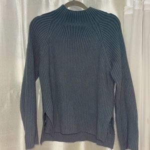 A New Day Wide Knit Sweater-Steel Gray/Blue, Small